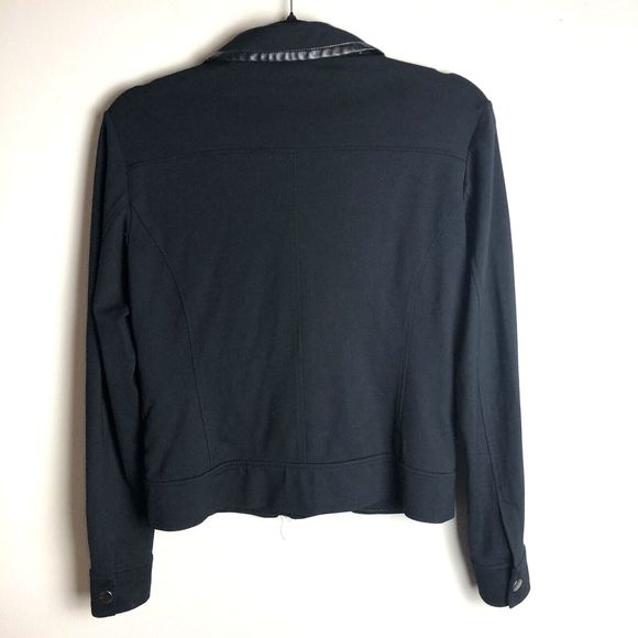 Jockey Full Zip Jacket Womens XS Asymmetric Ponte Stretchy Knit Black Pockets - Picture 7 of 14